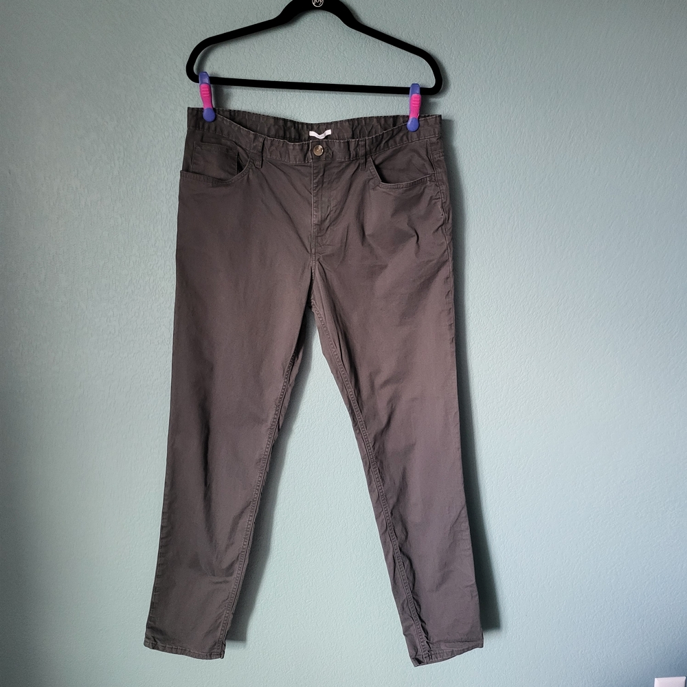Calvin Klein Men's Slim Fit Charcoal Chinos 38 X 32